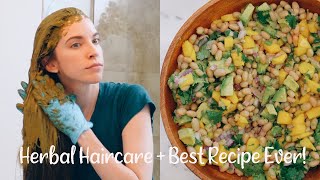 VLOG: Ayurvedic Deep Conditioning Hair Treatment & The BEST Salad Recipe ever (must try!!)