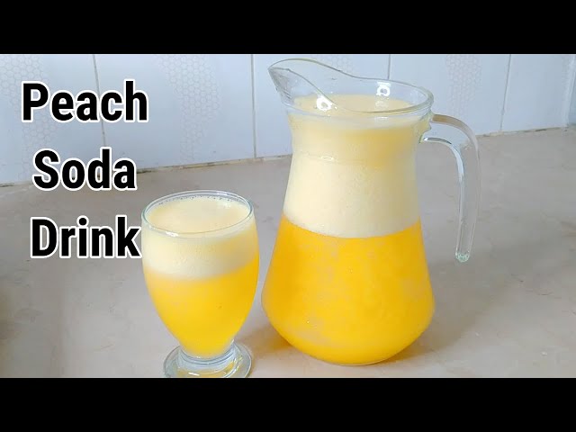 Peach Soda Drink Recipe | Refreshing Peach Drink | Summer Drink Recipe class=