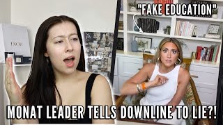 MONAT LEADER TELLS Downline To LIE About Monat?! #monatscam #antimlm