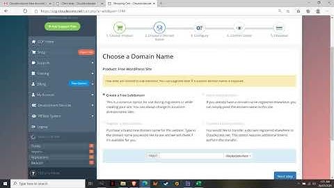 1 Create CloudAccess Account and Order Free WordPress Webiste