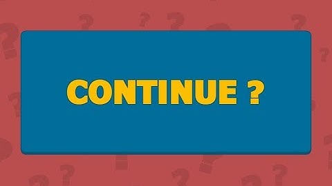 Trivia Quiz - Adding a continue button after all questions