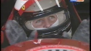 Michael Schumacher testing 1996 for Ferrari in a 412T2 V10 and 412T1B V12