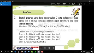 [Dev C++] tutorial program menghitung nilai mahasiswa
