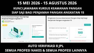 Kunci Jawaban Kursus Keamanan Pangan Siap Saji bagi Penjamah Pangan Angkatan 15