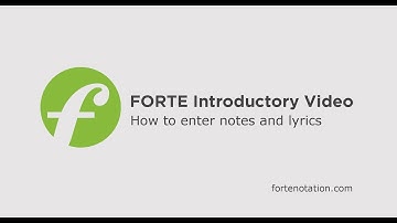 Write Your Music with FORTE – as easy as 1, 2, 3!