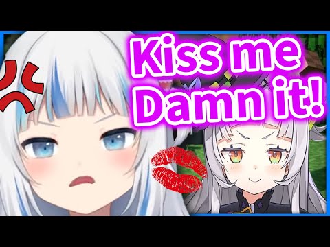 Gura Demands Her Good Luck KISS From SHION Hololive