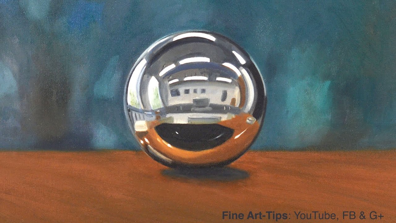 ⁣How to Paint a Chrome Sphere With Oil Paints