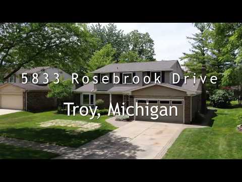 5833 Rosebrook Drive, Troy, MI home video tour
