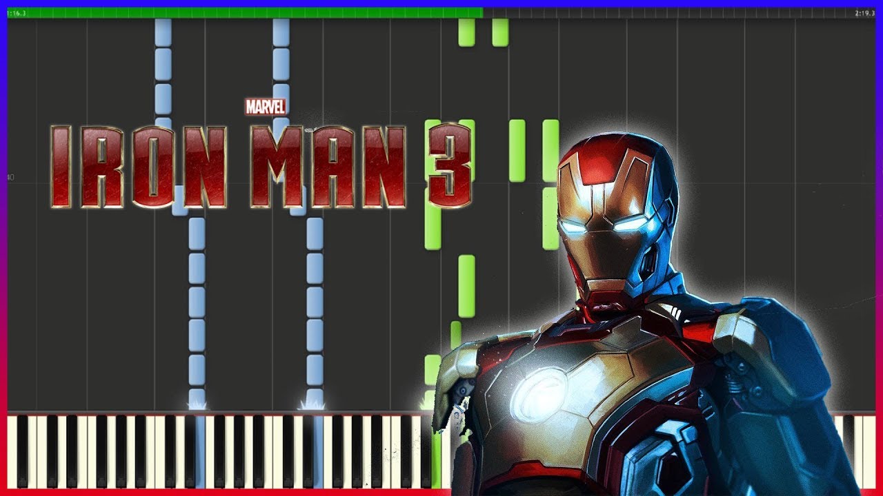 Iron Man 3 Main Theme Piano Tutorial Youtube