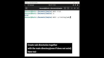 Linux Tutorial:01 - Create subdirectory without creating main directory using a single command?