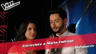 Entrevista a María Fadraga - Batallas - T2 - La Voz Ecuador