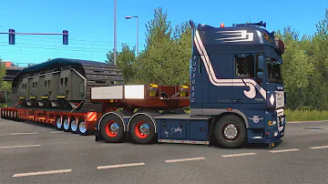 Euro Truck Simulator 2 - DAF XF 105 560Hp - Heavy Trailer Transporting Excavator Tracked 24t