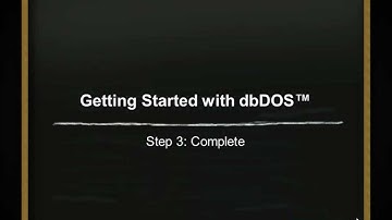 dbDOS Setup - Step 3 - Deprecated - See the new dbDOS 1.1 Setup - Step 3
