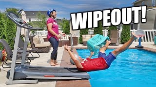 EXTREME TREADMILL CHALLENGE! *Wipeout*