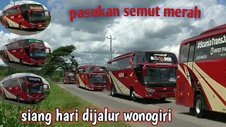 pasukan semut merah makin meriah / kompilasi bus AGRA Mas dijalur wonogiri