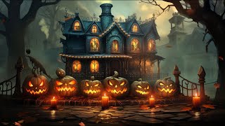 Autumn Haunted House Halloween Ambience with Relaxing Spooky Sounds, Crunchy Leaves and White Noise🎃