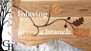 Attempting to inlay an oak branch motif
