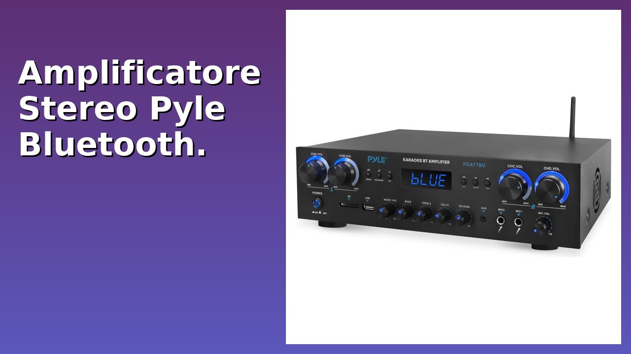 Ricevitore Amplificatore Bluetooth Pyle, 4 Altoparlanti Da 4 Pollici, 200W Max, Interno/esterno