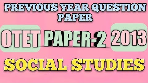 OTET|OTET 2022|OTET PAPER-2|PREVIOUS YEAR OTET PAPER|2013 OTET PAPER-2 SOLVED PAPER @StudyLecture