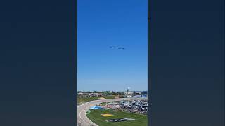 NASCAR Cup Series A-10 Flyover at the Kansas Speedway from fan perspective!