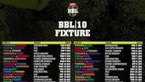 Big Bash League 2020-21 schedule||time table||team scquad||BBL||al deteil