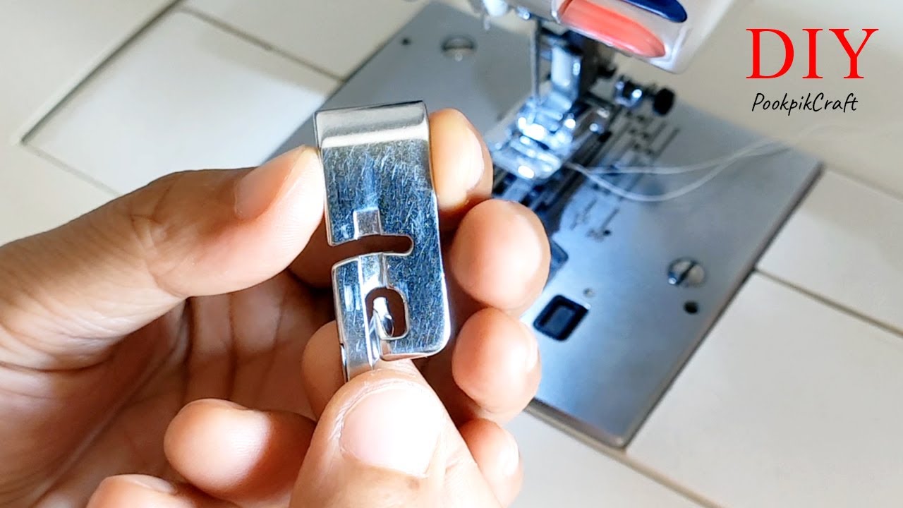 How to use Narrow Hemmer Foot วิธีใช้ตีนผีม้วนริมแบน YouTube