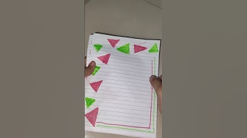 easy and simple border design aesthetic | #craftyhub #art #borderdesign #shortvideo