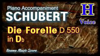 Schubert, Die Forelle (in Db) Piano Accompaniment / 슈베르트 가곡 송어 반주
