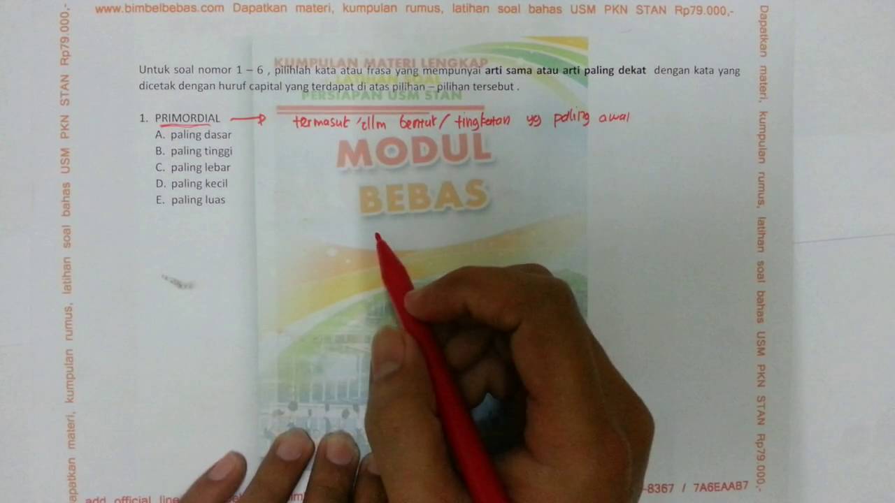 Soal dan Pembahasan USM PKN STAN 2015 No 1 Materi Sinonim ...