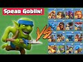 Spear goblins vs all troops  clash of clans