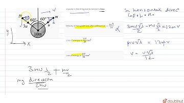 A bob of mass `10m` is suspended through an inextensible string of length `l`. When the bob is a...