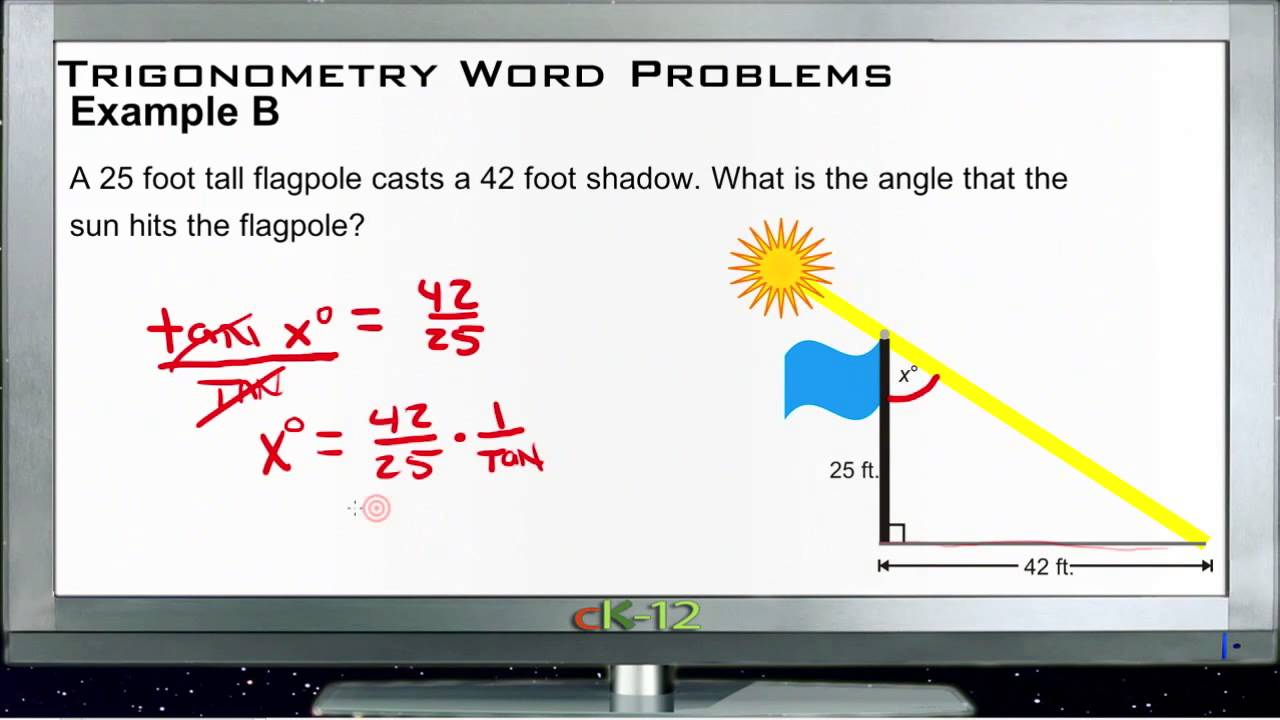 Trigonometry Word Problems: Examples (Basic Geometry Concepts) Within Trig Word Problems Worksheet