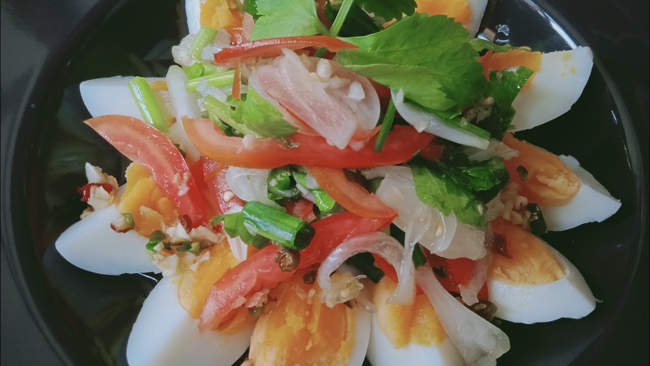 Boiled eggs Salad ยำไข่ต้ม - YouTube
