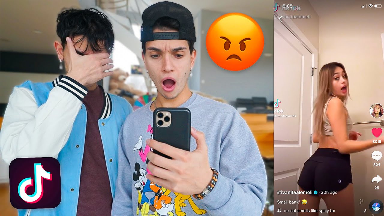 ⁣REACTING TO MY GIRLFRIENDS TikToks.. *ITS OVER*