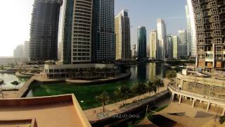 Дубай, вид из окна таймлапс 4k видео