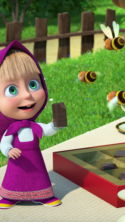 Lebah Pun Suka Cokelat! 🐝🍫 #mashaandthebear #MashadanBeruang #Shorts #Kesejahteraan #kartun
