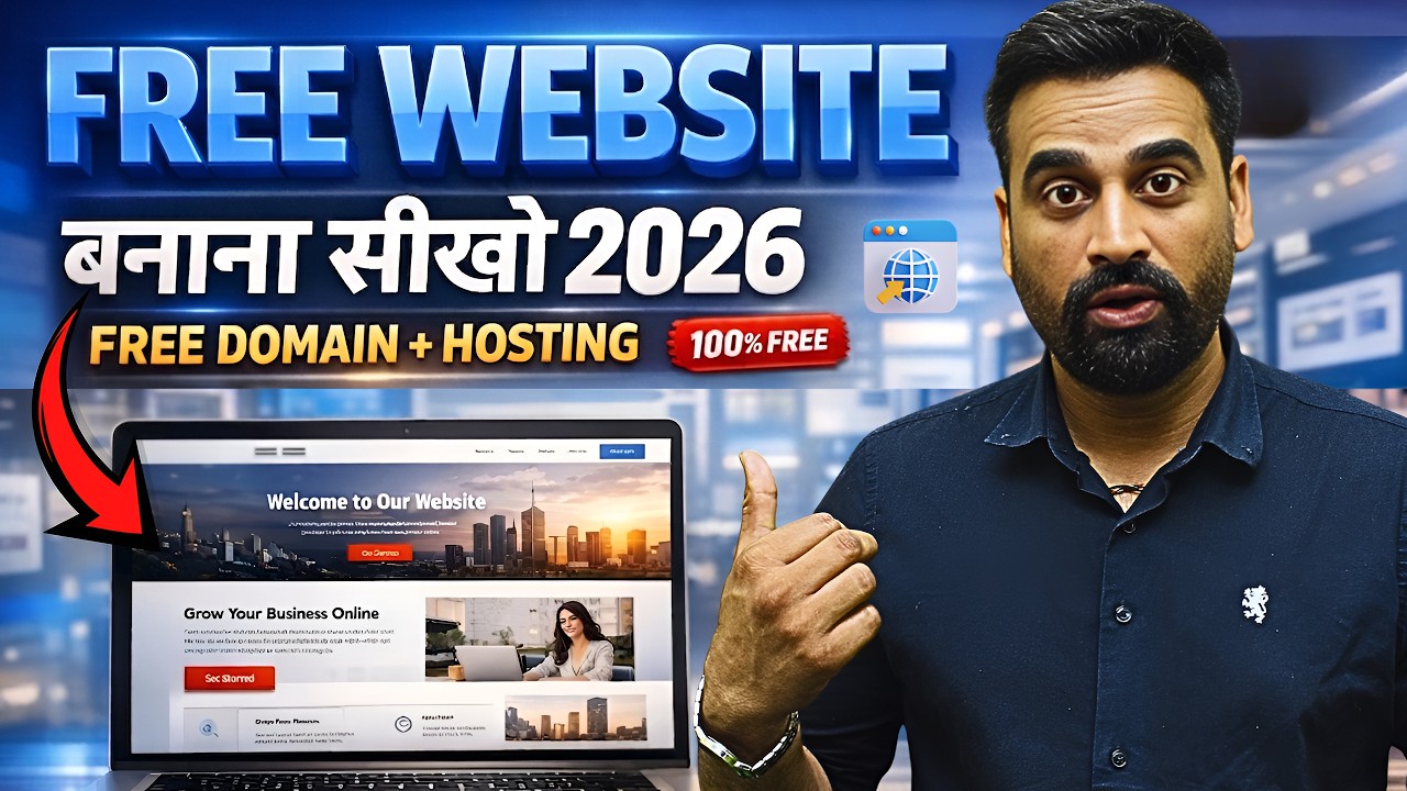 How To Make A Free Website In 10 Mins Full Tutorial || Hindi - YouTube
