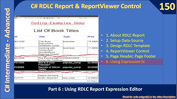 C# RDLC Reports | Part 6 - Using iif in Expression fx | C# Advanced #150