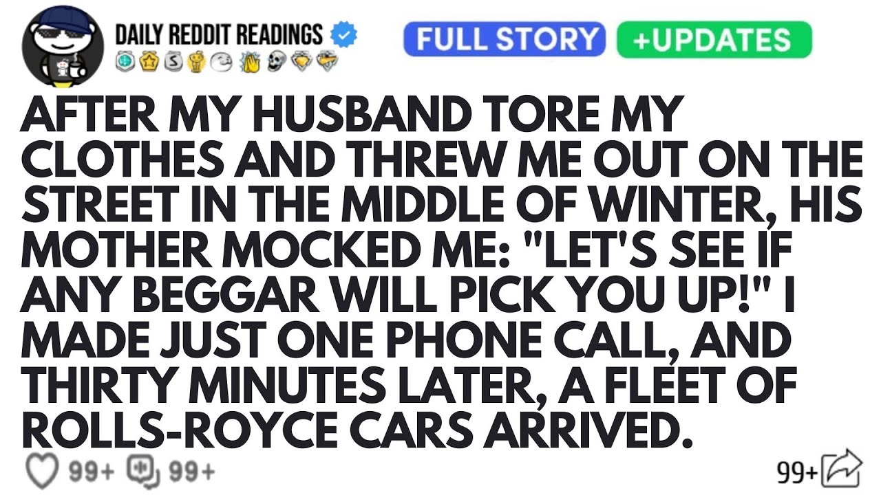 AFTER MY HUSBAND TORE MY CLOTHES AND THREW ME OUT ON THE STREET IN THE MIDDLE OF WINTER, HIS MOTHER