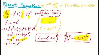 Riccati Differential Equation Example