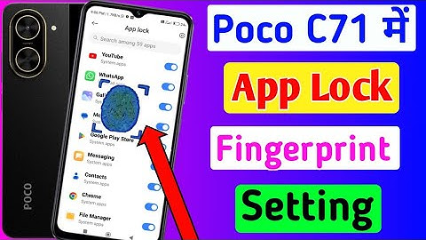 How to set fingerprint app lock in poco c71 me/poco c71 me app me fingerprint lock kaise lagaye//