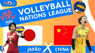 JAPÃO X CHINA AO VIVO - LIGA DAS NAÇÕES DE VÔLEI FEMININO 2024 | NATIONS LEAGUE - NARRAÇÃO