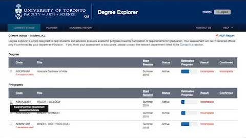 Overview- Degree Explorer