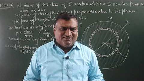 CLASS11ROTATIONAL MOTION|06|M I OF CIRCULAR DISC|CIRCULAR LAMINA|RKJsir