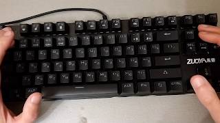 Подробный ремонт механической клавиатуры ZUOYA с Алиэкспресс.