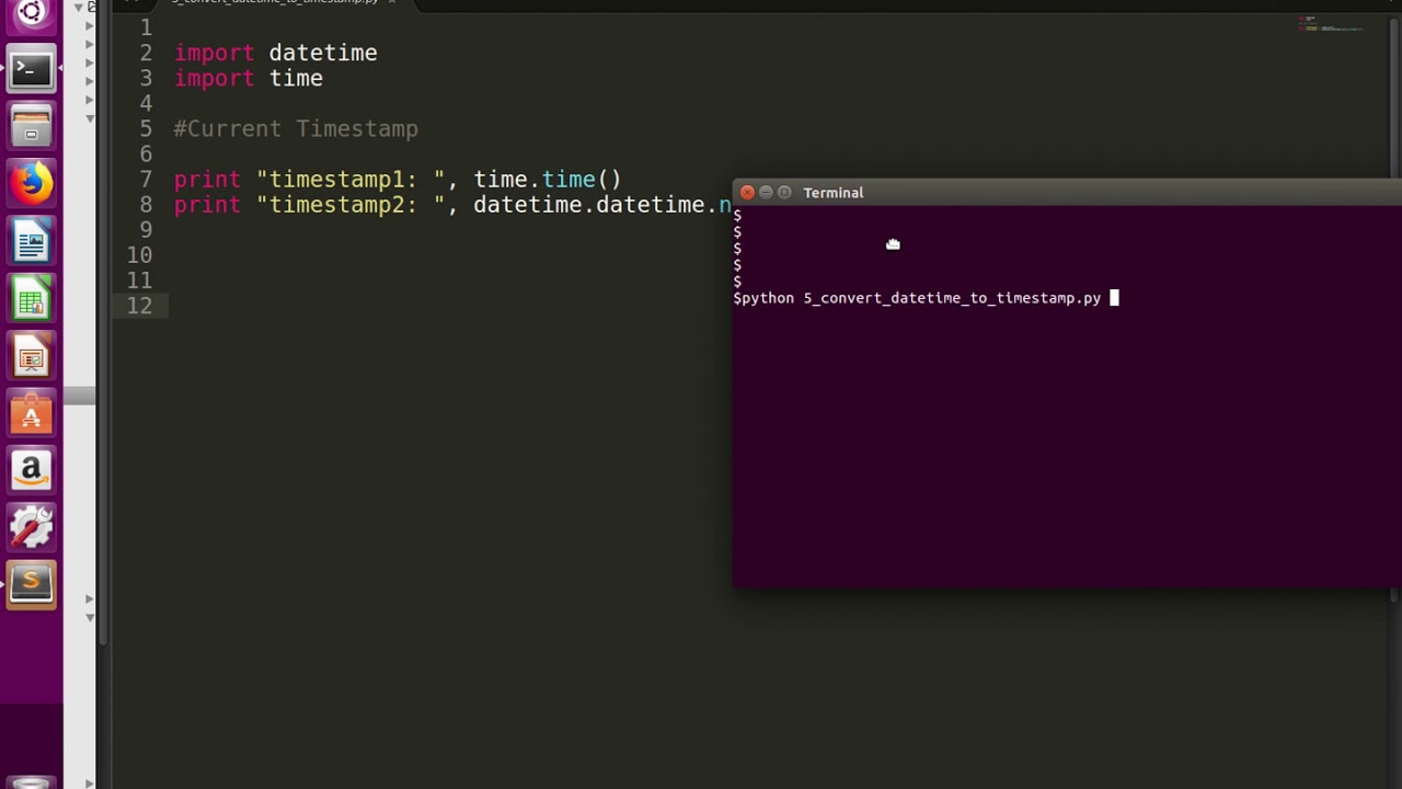 Python Convert datetime to timestamp - YouTube