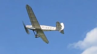 Rubber-powered Dewoitine D.33 trim flights