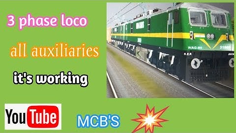 3 ph loco auxiliaries. single phase and 3 phase. how they works.
