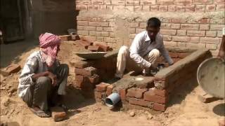 Construction of two leach pit toilet part 4