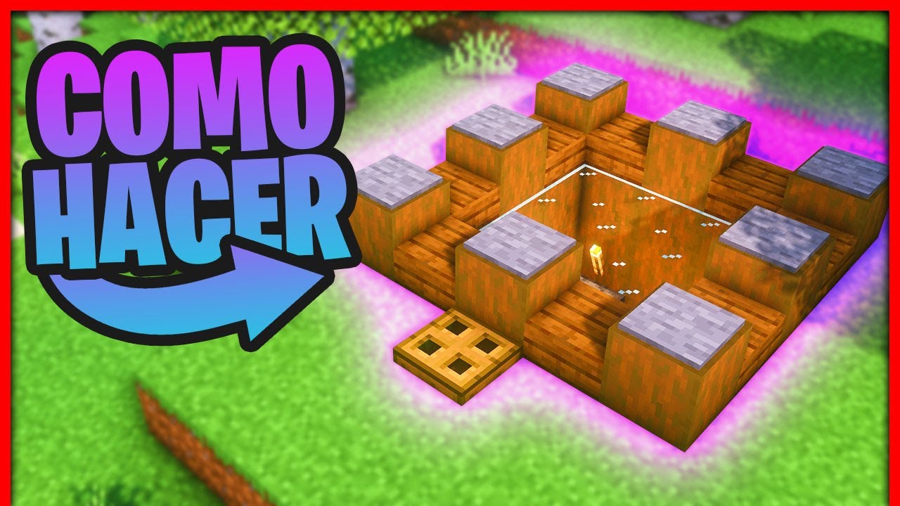 Minecraft ⏩ CÓMO HACER una CASA BAJO TIERRA *SENCILLA* para tu PRIMER DIA -  YouTube